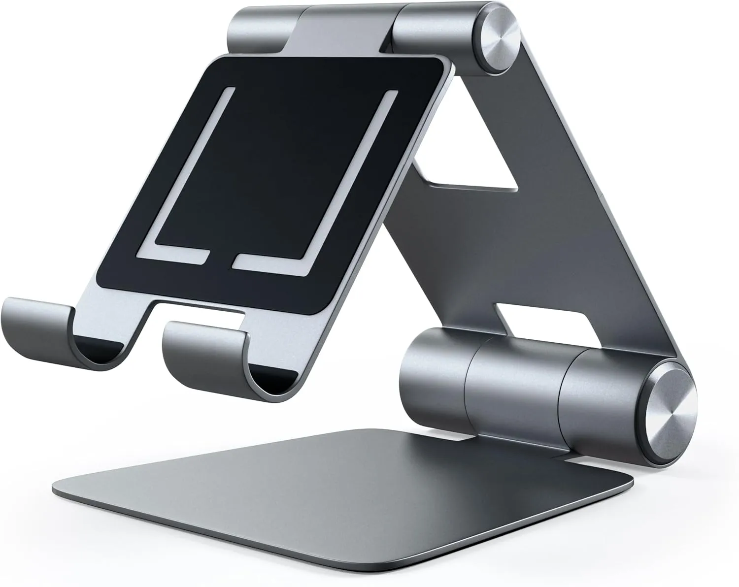 Satechi R1 Multi-Angle Foldable Tablet Stand - Compatible with iPad Pro M2/M1, iPad Air/Mini, iPhone 16/15/14/13/12 and More (Space Gray)