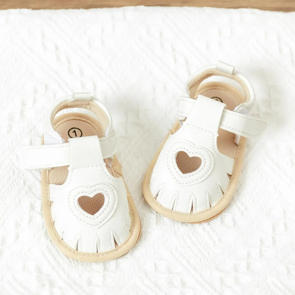 Sawimlgy Baby Girls Boys Sandals Summer Flowers Shoe Rubber Sole PU Leather Mesh Infant Toddler First Walkers Princess Dress Outdoor Shoes