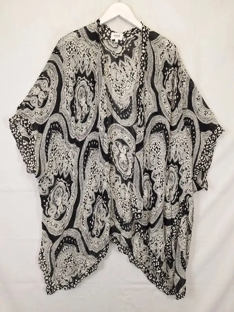 Seed Relaxed Lightweight Shawl Cardigan Size OSFA