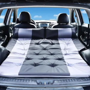 Self-Inflating Car Air Mattress, Portable Car Automatic Air Bed, Outdoor Camping Sleeping Mat SUV Air Mattress with Pillow,Car Bed, Car Sleeping Pad SUV Mattress for Travel, Gray