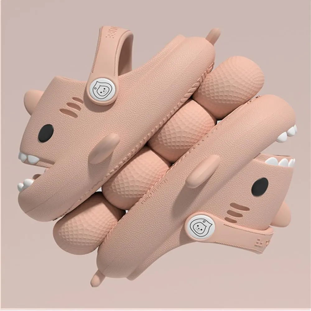 Shark Slides, Sharkclas Chancletas Kids, Cute Cartoon Summer Cloud Slippers, Toddler Boys Girls Slip On Sandals, Cushioned Thick Sole Beach Pool Shoes