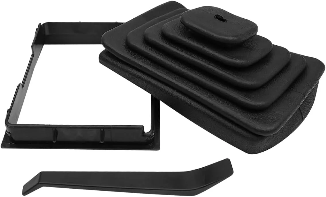 Shifter Boot and Retainer Bezel Kit Compatible with Jeep TJ Wrangler 1997-2004, Transmission Shift Bezel Shifter Boot Kit Replace 53000056 52078558