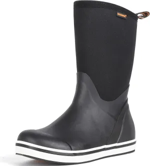 Showave Women's Deck Boots Mid Calf Rain Boots Waterproof Non-slip Insulated Rubber Boots Durable Mud Boots for Cold Day