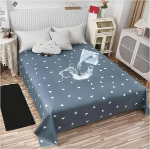 SIELUNO Waterproof Bed Sheet Flat Sheets Lightweight, Mattress Protector Sheet Bed Cover, Furniture Protector Covers for Queen Size Bed-B-230x300cm(90x118in)