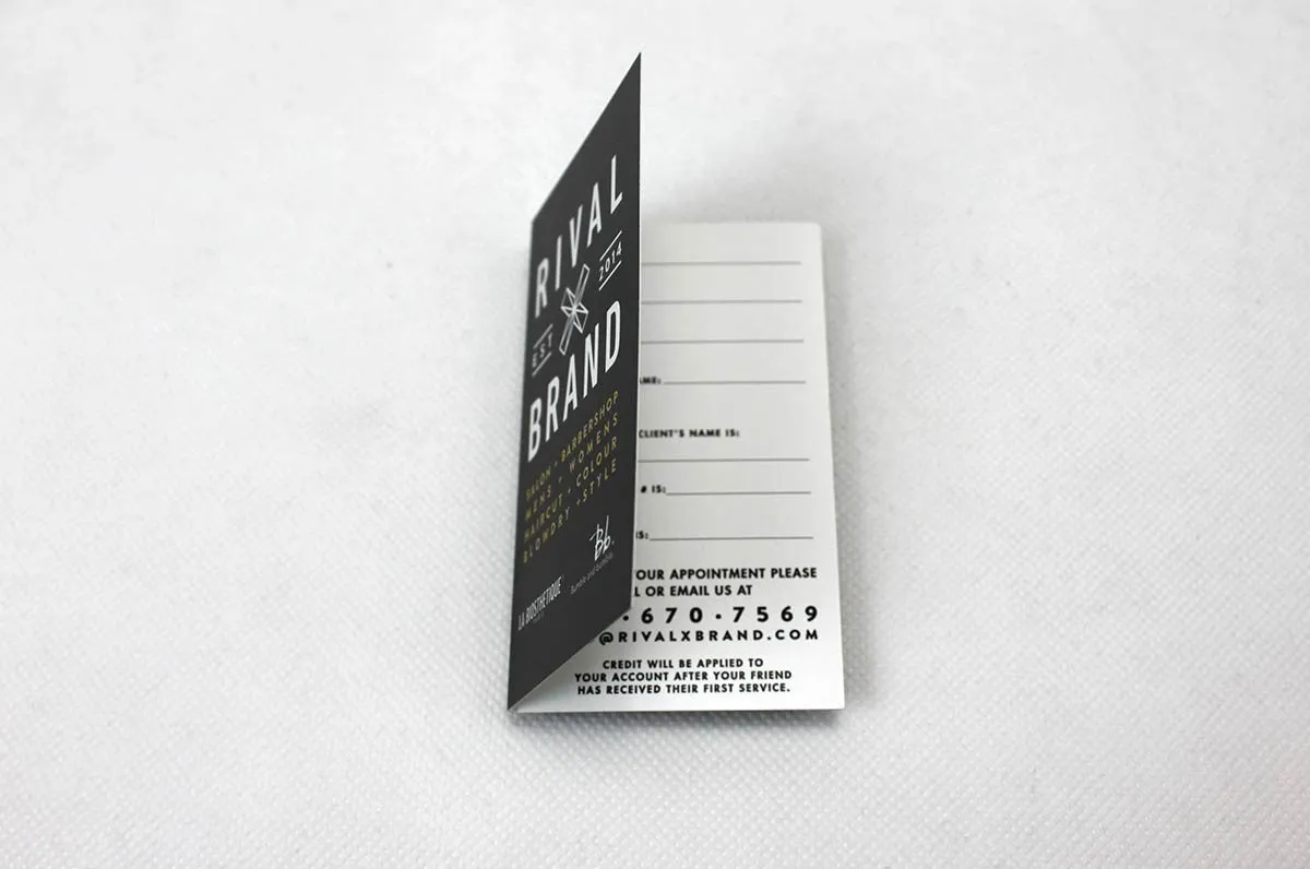 Silk Laminated Folding Business Cards 19pt