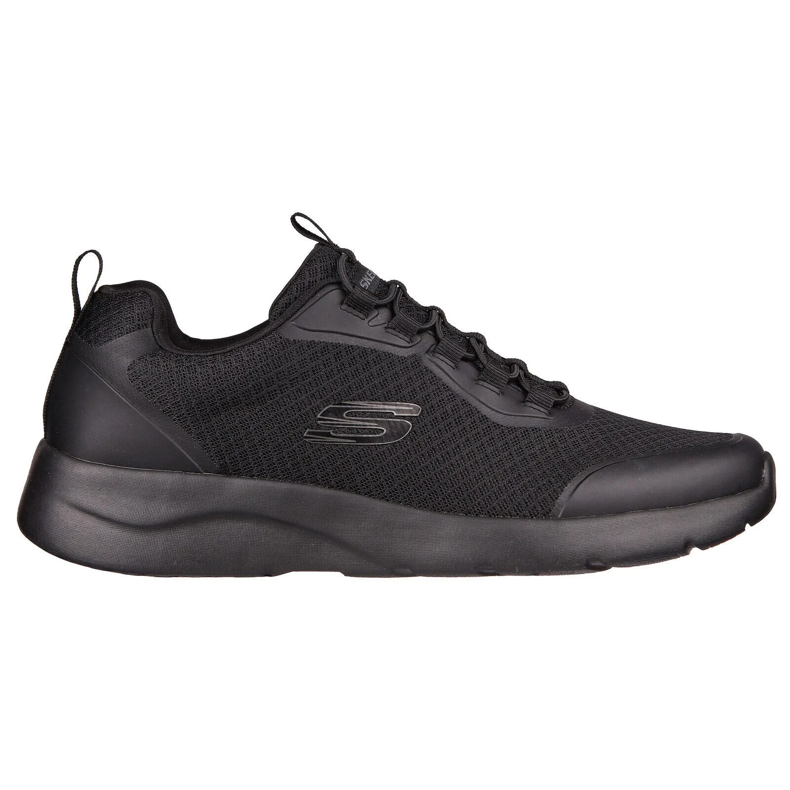 Skechers Mens Dynamite 2.0 Setner Black Slip On Lightweight Vegan Trainers Shoes