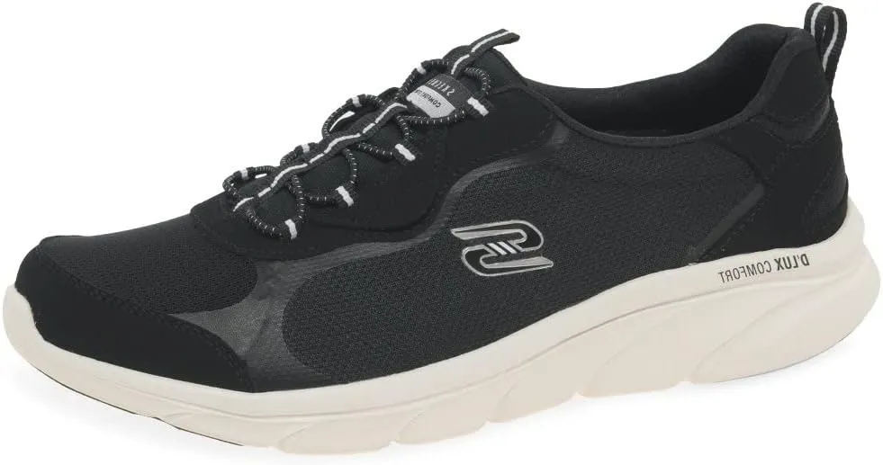 Skechers Women's Relaxed FIT: D'LUX Comfort - Bliss Galore, Black/White, Size 8 M