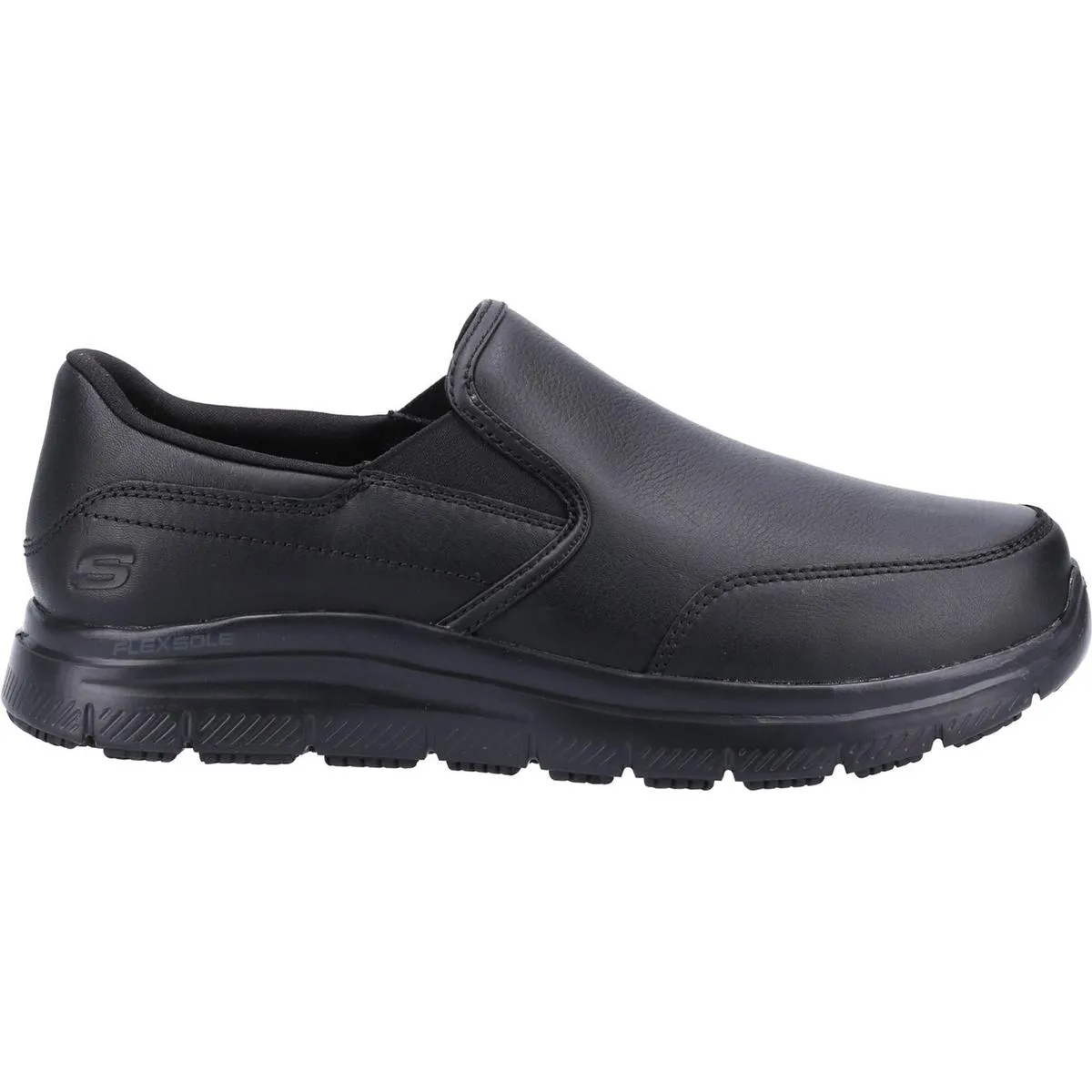 Skechers Workwear Bronwood Wide Slip Resistant Occupational Shoe Black