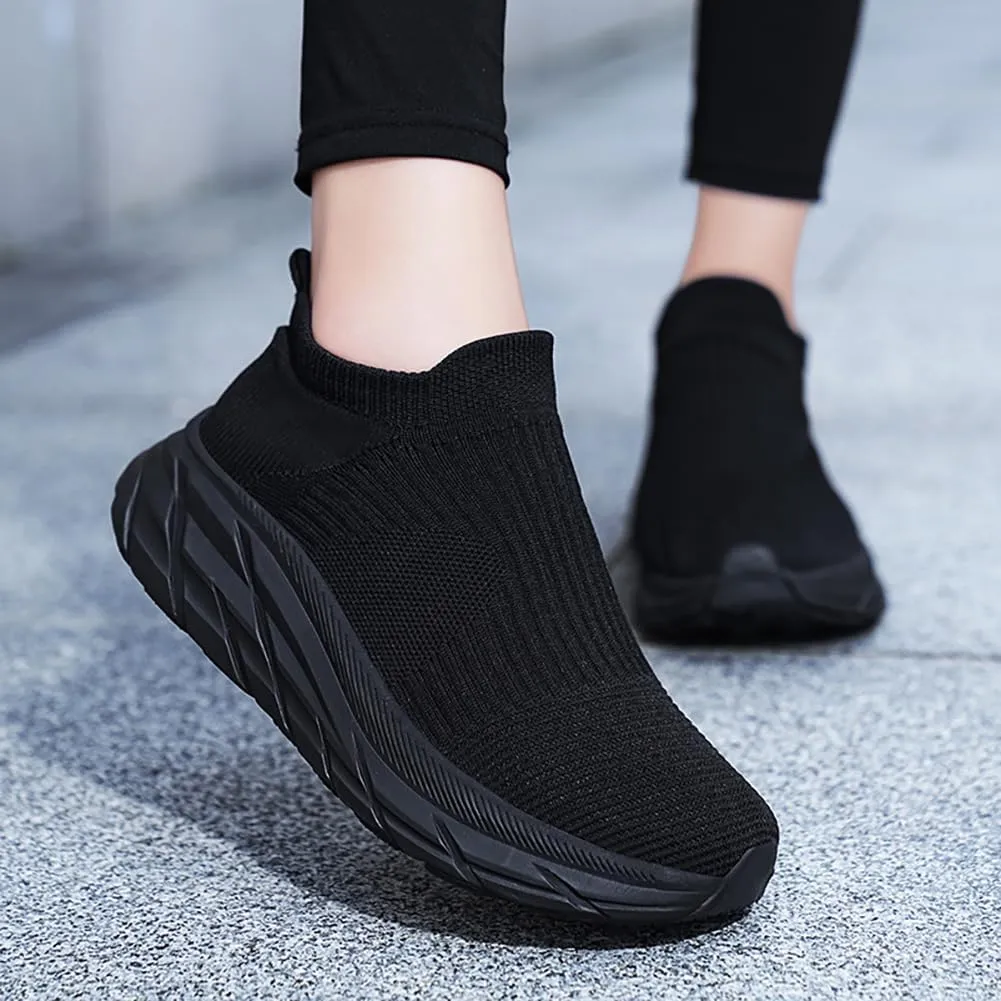 Slip On Sneakers Women Walking Shoes Women Mens Breathable Mesh Athletic Sneakers Cushioned Comfort Sole Tennis Shoes Womens Unisex