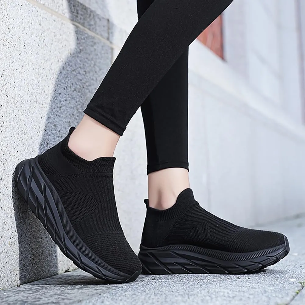 Slip On Sneakers Women Walking Shoes Women Mens Breathable Mesh Athletic Sneakers Cushioned Comfort Sole Tennis Shoes Womens Unisex