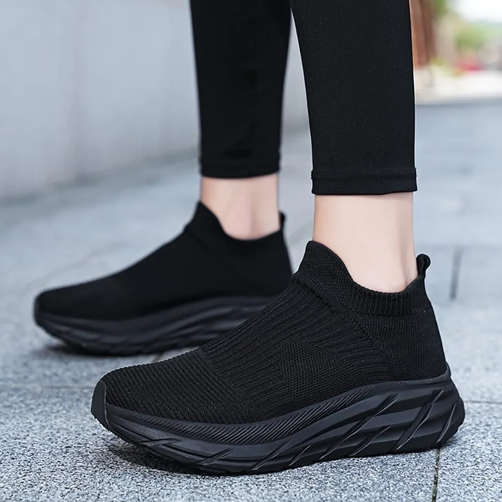 Slip On Sneakers Women Walking Shoes Women Mens Breathable Mesh Athletic Sneakers Cushioned Comfort Sole Tennis Shoes Womens Unisex