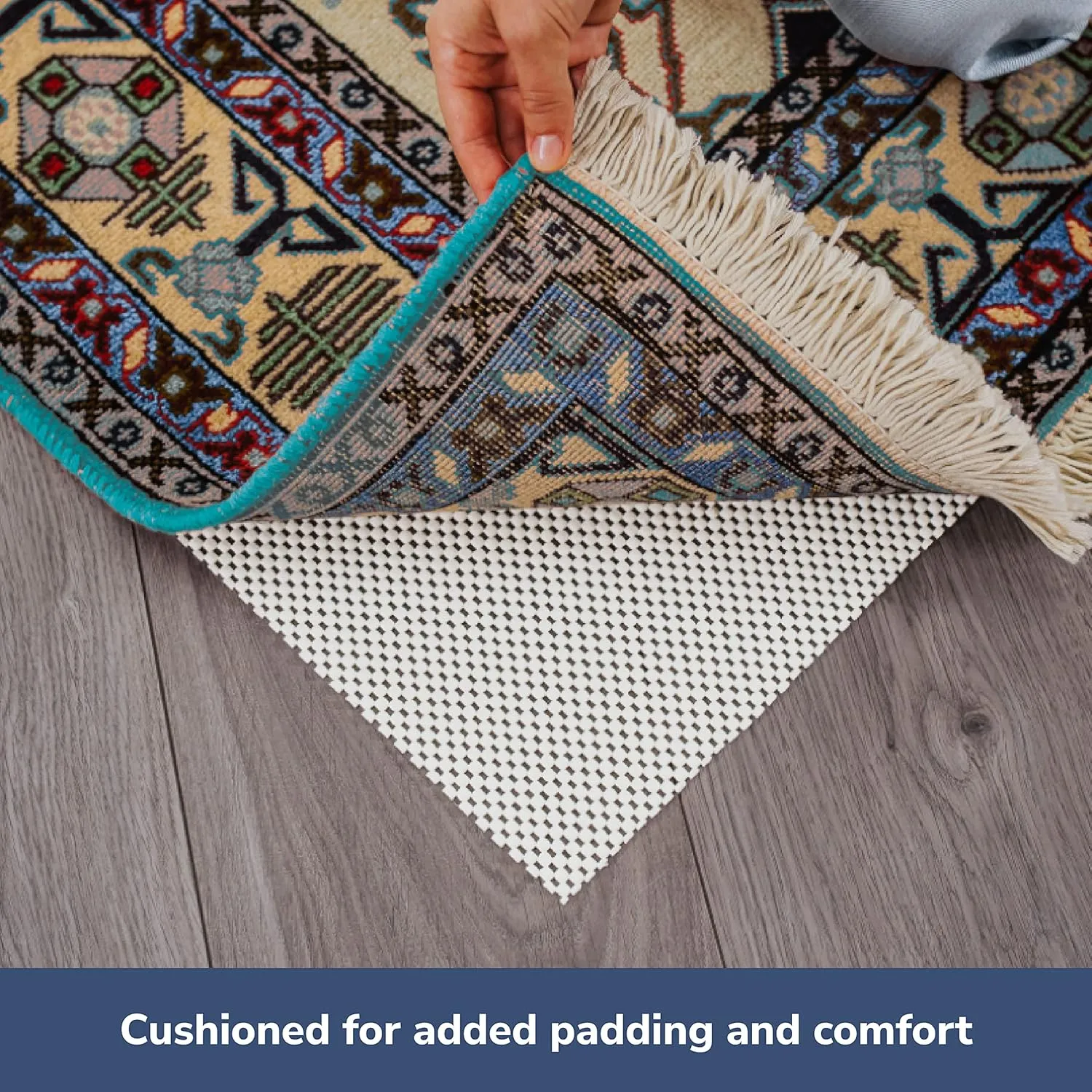 Slip-Stop Super Grip, 2 x 10 ft, Cushioned Non-Slip Rug Pad for Area Rugs and Runner Rugs, Rug Pad for Hardwood Floors