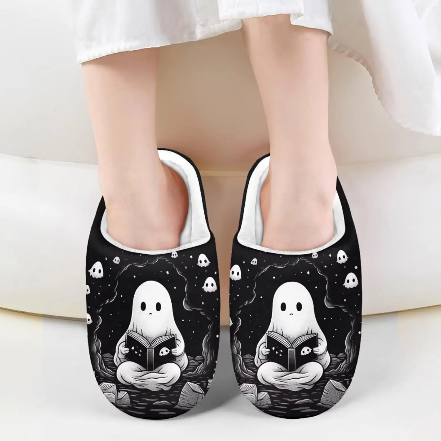 Slippers for Girls Kids Boys Size 9-15 Winter Warm Cotton Slippers Soft Slip On Shoes