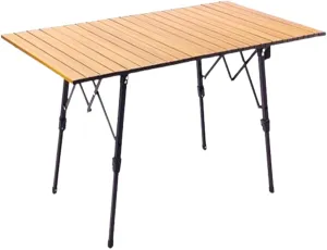 SOBOUR Lifting Camping Table Folding Tables for Camping Aluminum Roll-up Table Adjustable Table Legs for Indoor & Outdoor Party