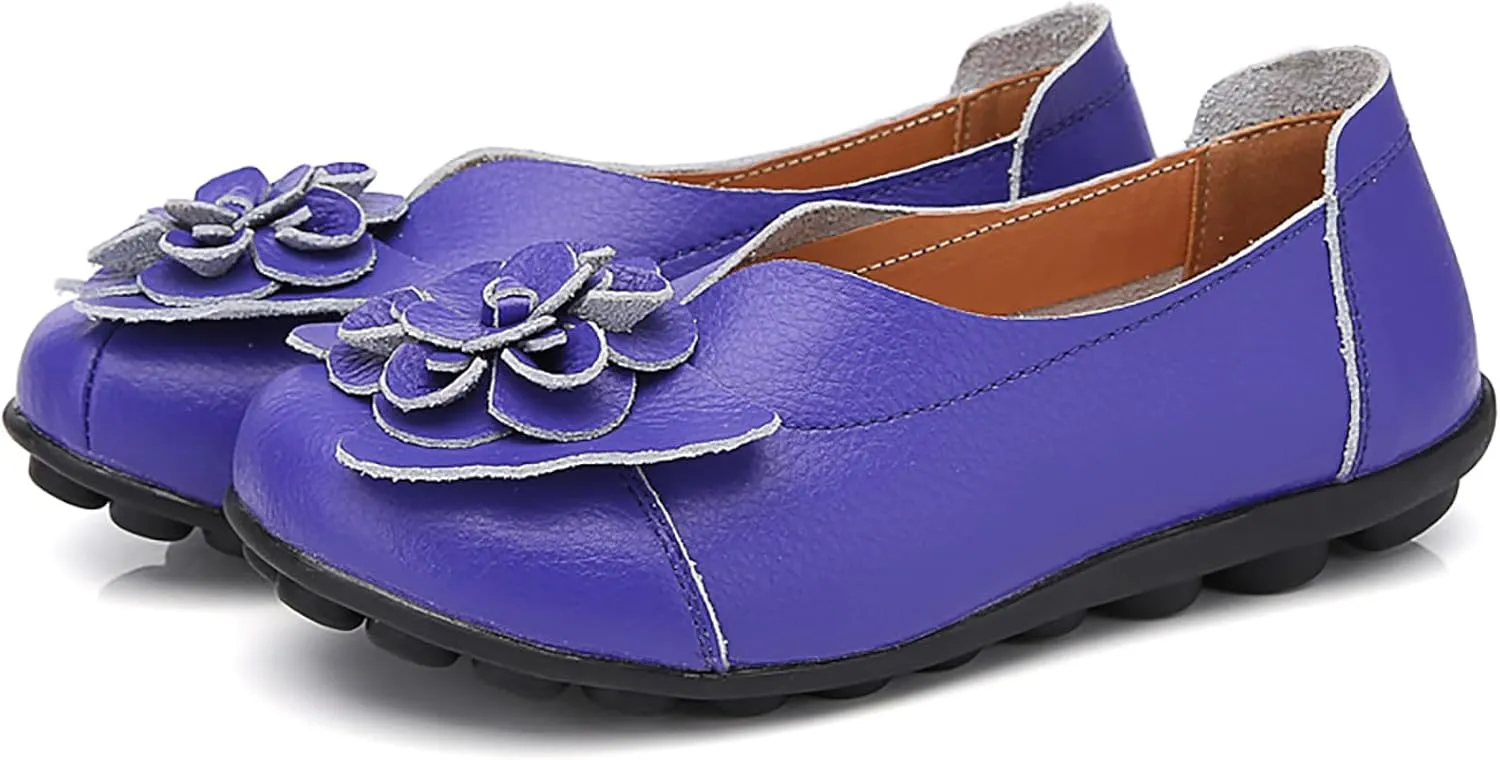 Solaud Women's Comfortable Loafers Soft Slip on Casual Round Toe Moccasins Driving Flats Work Walking Shoes