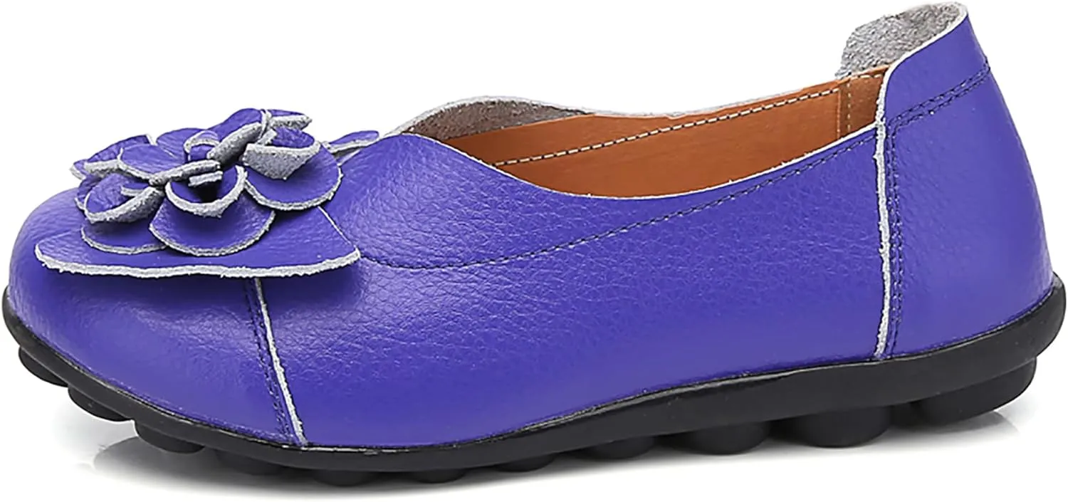Solaud Women's Comfortable Loafers Soft Slip on Casual Round Toe Moccasins Driving Flats Work Walking Shoes