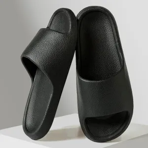 Solid Flat Lightweight Indoor Bathroom Slippers
