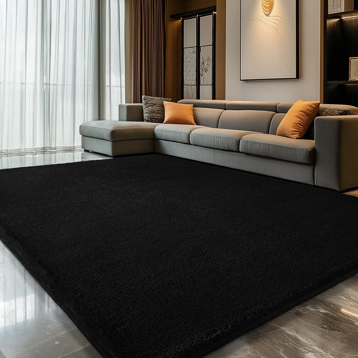 Sour Lemon 8x10 Area Rugs for Living Room, Soft Large Area Rug Fluffy Rugs for Bedroom，Machine Washable Area Rug Non Slip Carpet Rug for Living Room Playroom Kids Room Home Decor