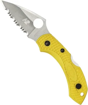 Spyderco Dragonfly 2 Lightweight Salt Knife with 2.25" H-1 Steel Blade and High-Strength Yellow FRN Handle - SpyderEdge - C28SYL2