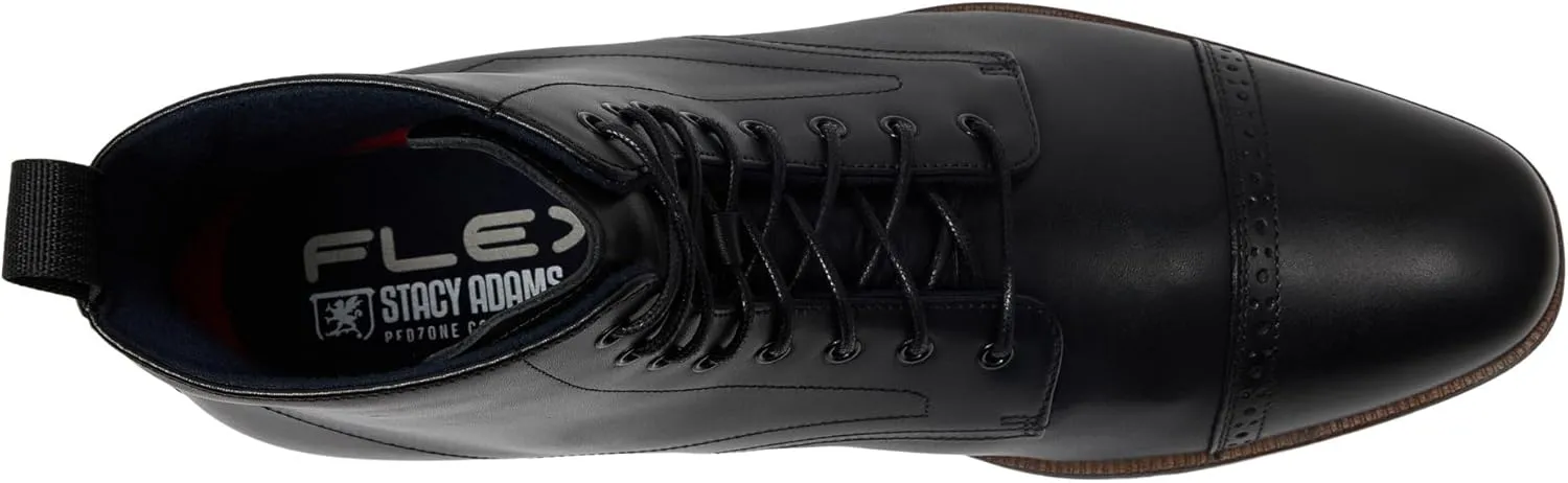 STACY ADAMS Men's Henry Cap Toe Lace-up Boot Fashion