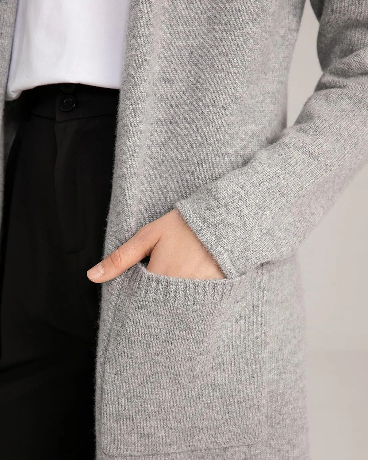 State Cashmere Long Sweater Cardigan Women 100% Pure Cashmere Cardigan with Pockets Cashmere Cardigans for Women