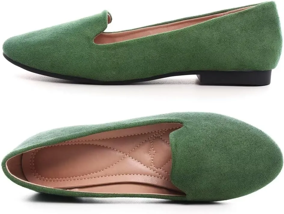 Stunner Women Cute Slip-On Ballet Shoes Soft Solid Classic Pointed Toe Flats