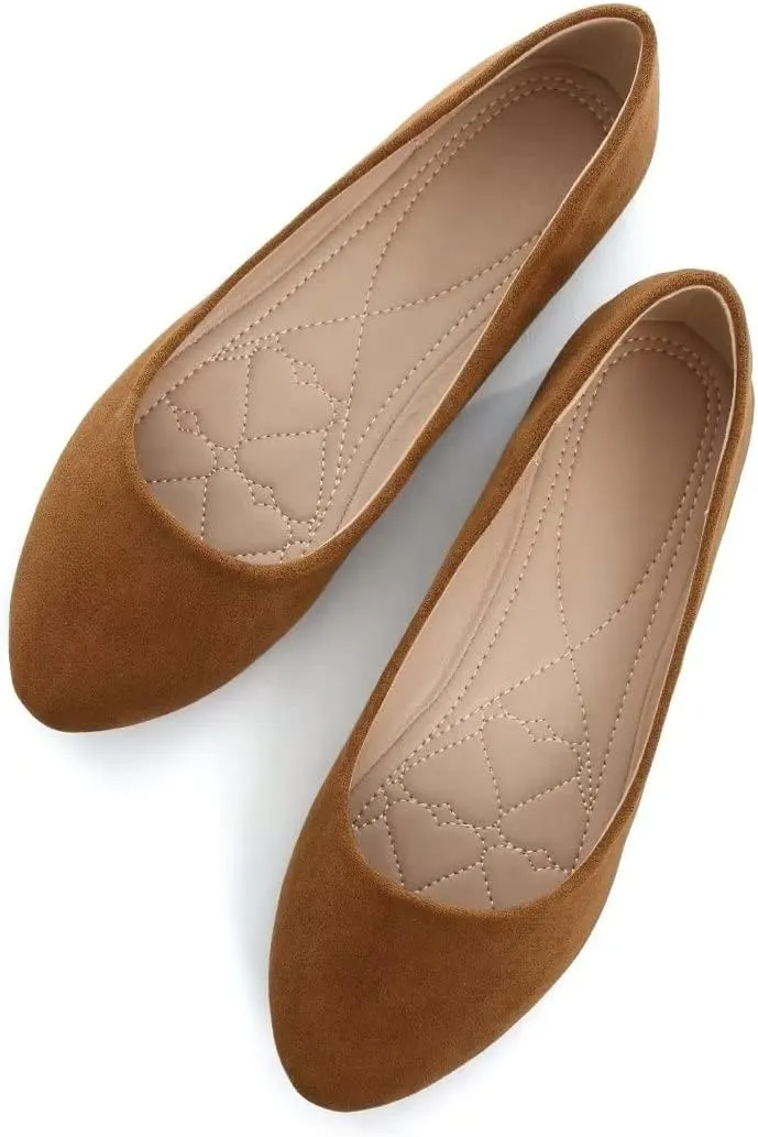 Stunner Women Cute Slip-On Ballet Shoes Soft Solid Classic Pointed Toe Flats