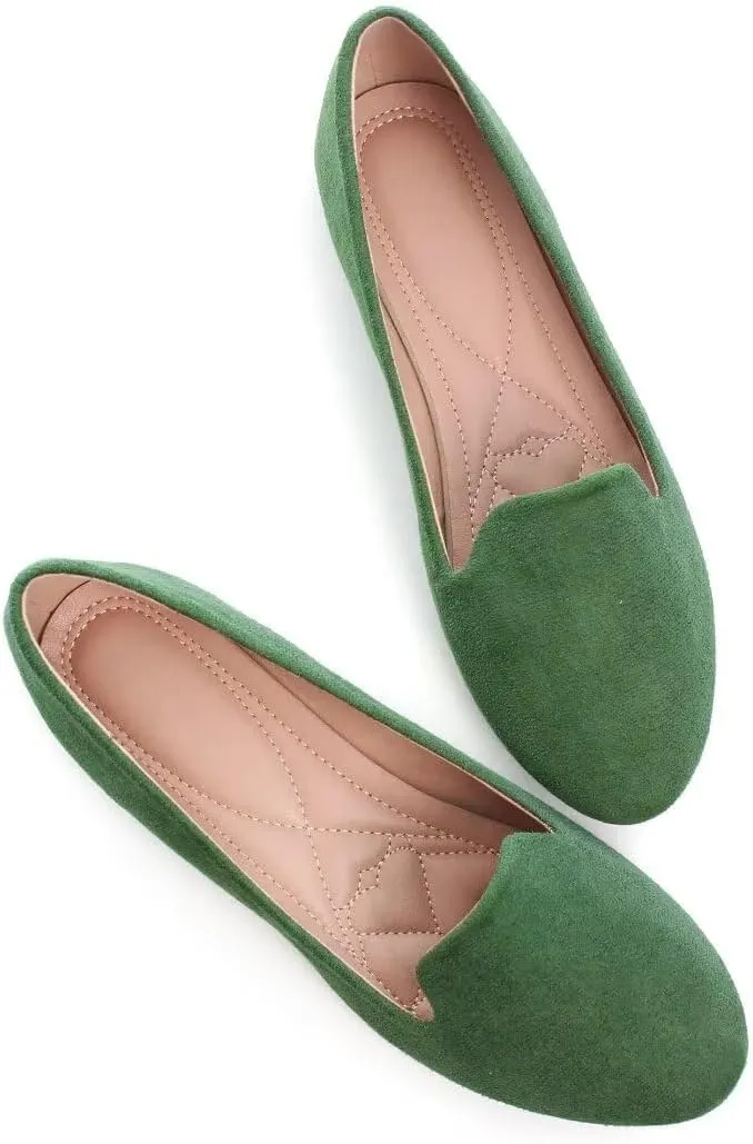 Stunner Women Cute Slip-On Ballet Shoes Soft Solid Classic Pointed Toe Flats