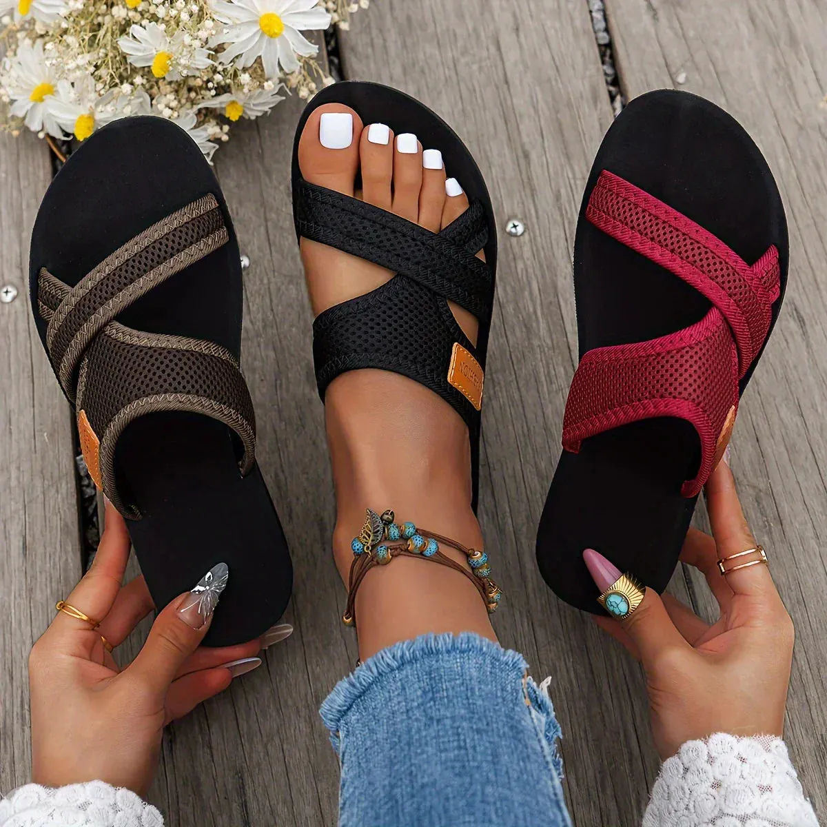 Supportive lightweight orthopedic summer footwear