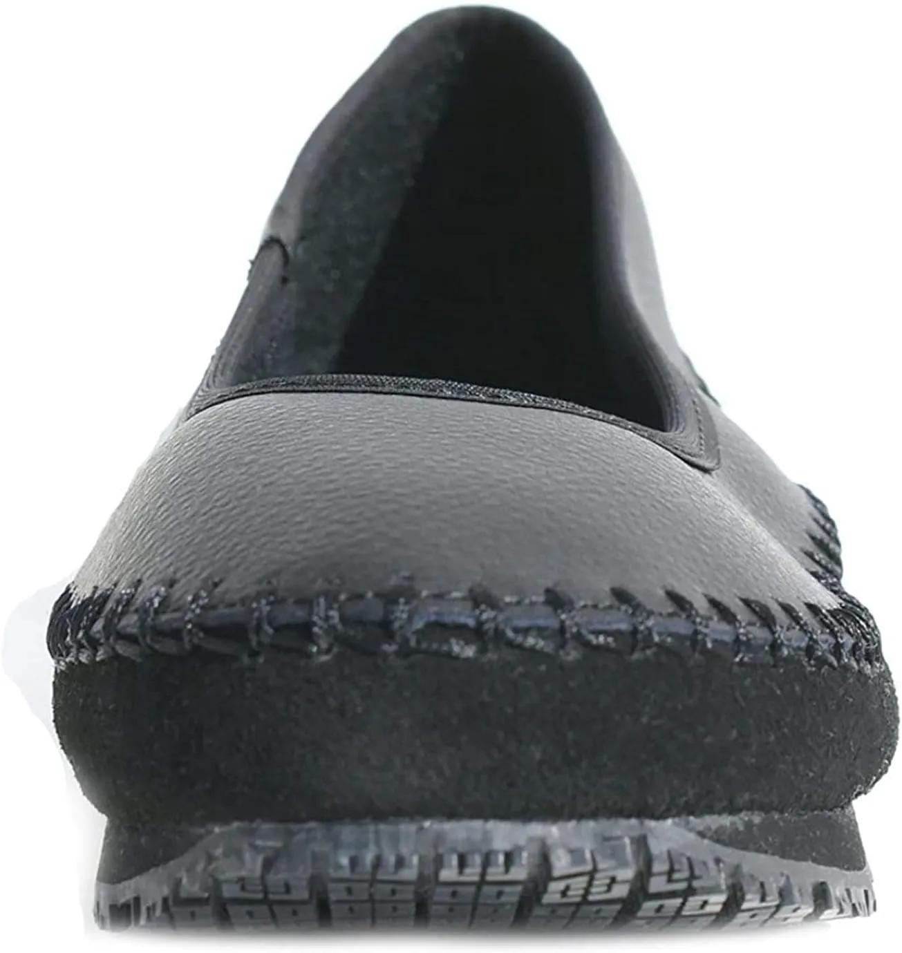 Tanleewa Slip Resistant Women Leather Shoes Waterproof Work Shoes Safety Rrain Shoes Loafer Fashion Flat Casual Shoes