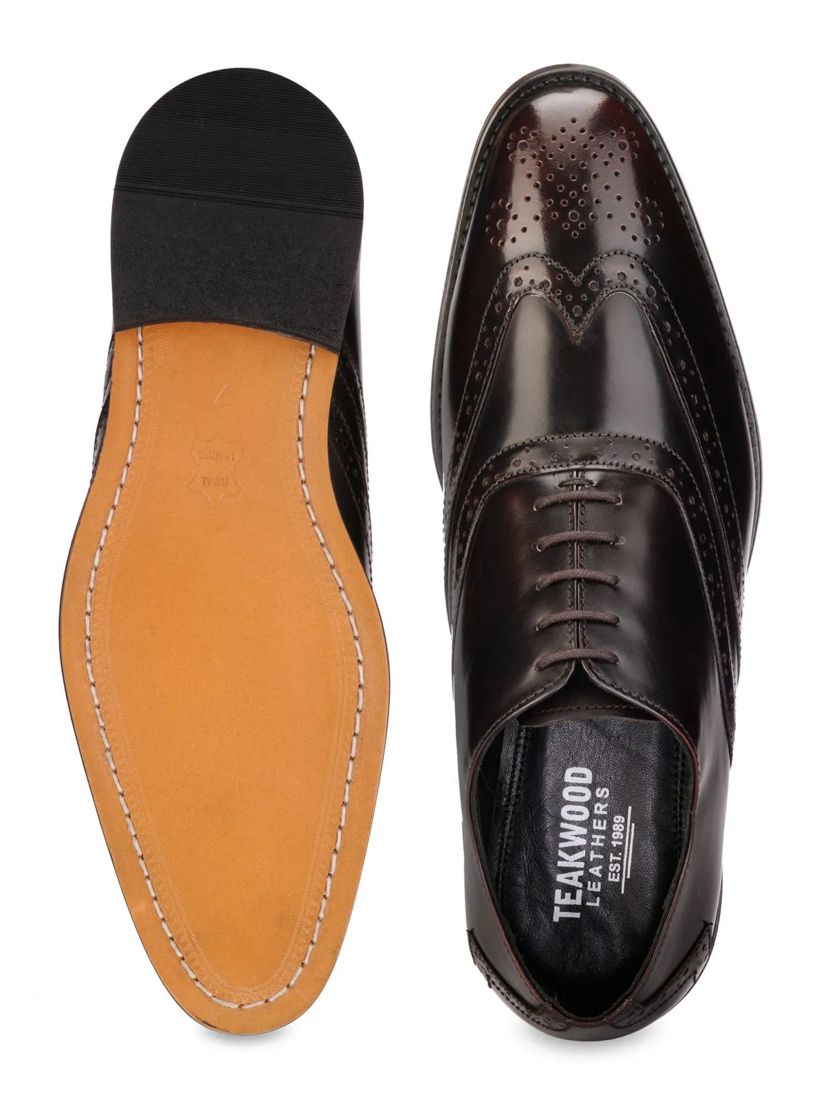 Teakwood Leather Men's Brown Slip-ons Shoes