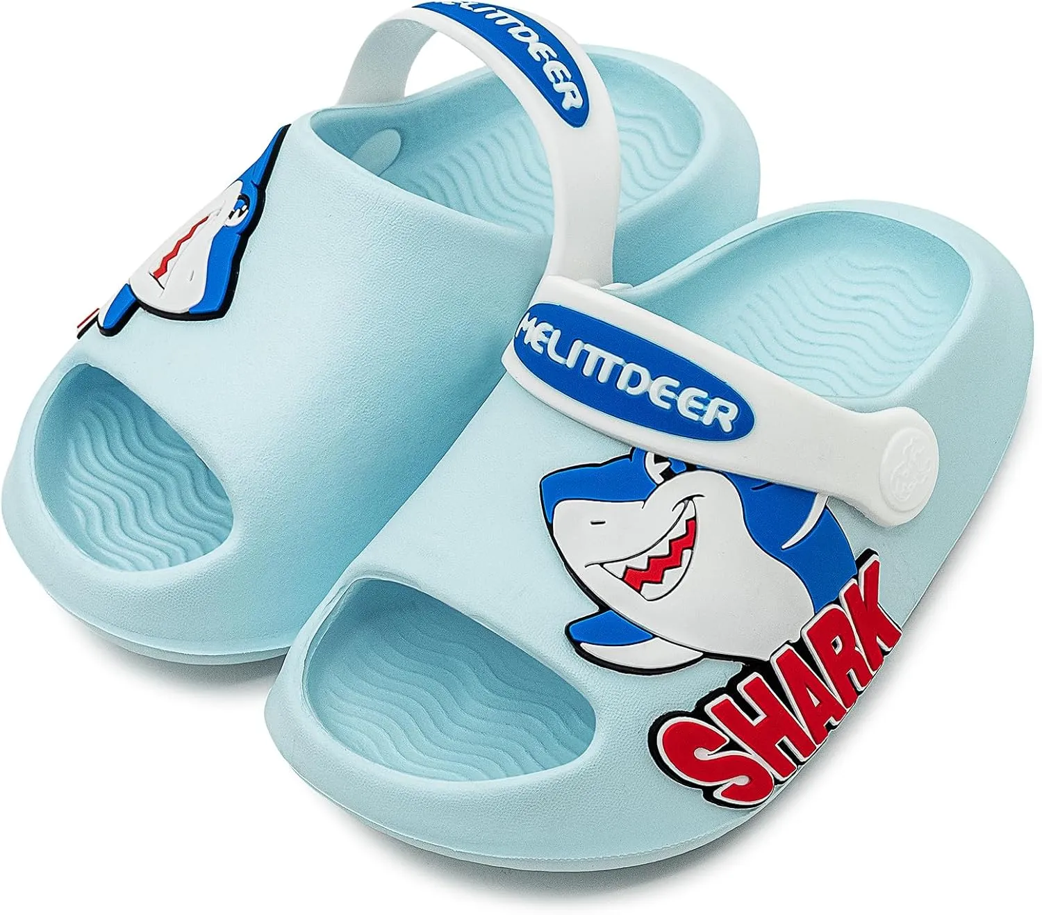 techcity Toddler Little Kids Slide Sandals Cute Summer Shower Beach Pool Slippers Thick Sole Slip On Sandals Water Shoes with Backstrap Boys Girls Clogs
