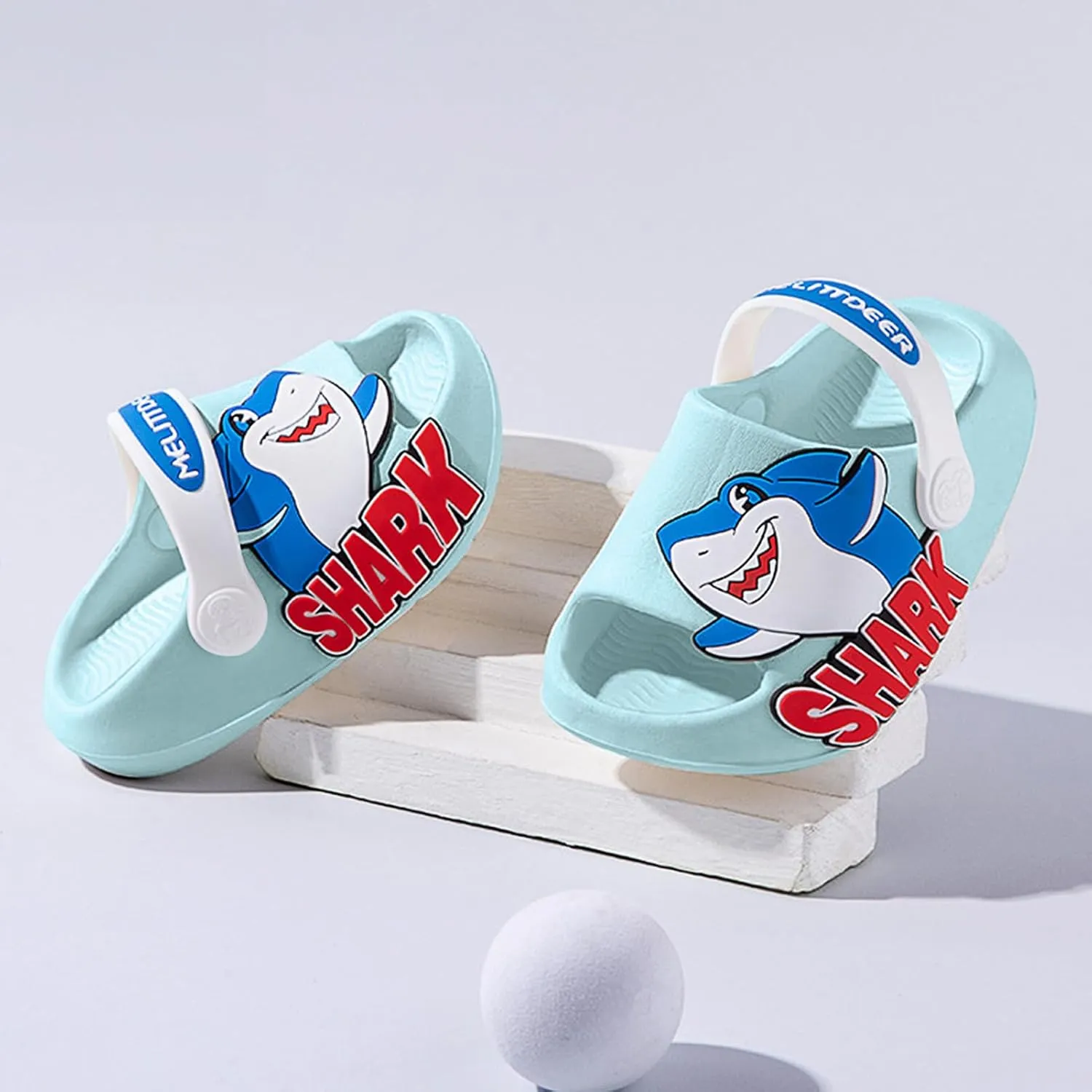 techcity Toddler Little Kids Slide Sandals Cute Summer Shower Beach Pool Slippers Thick Sole Slip On Sandals Water Shoes with Backstrap Boys Girls Clogs