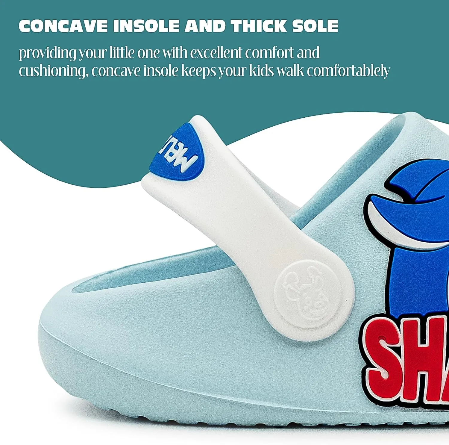 techcity Toddler Little Kids Slide Sandals Cute Summer Shower Beach Pool Slippers Thick Sole Slip On Sandals Water Shoes with Backstrap Boys Girls Clogs