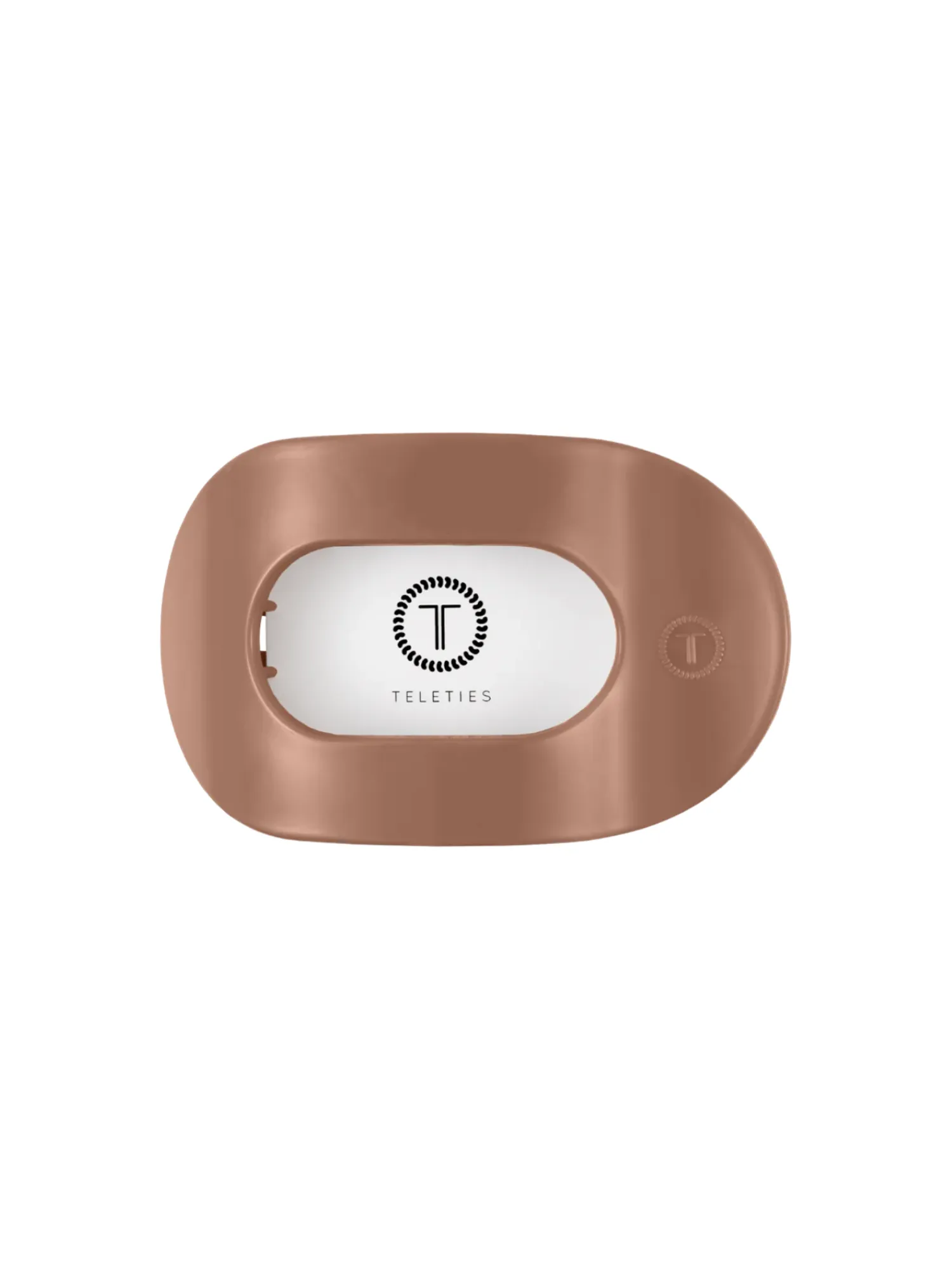 Teleties Flat Round Medium Hair Clip - Mocha Mousse