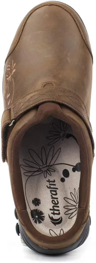 Therafit Austin Women's Leather Clog Slip On for Plantar Fasciitis/Foot Pain