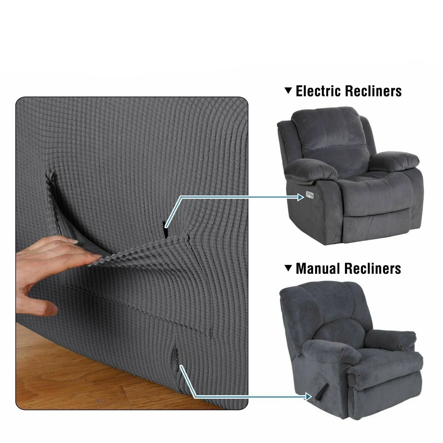 Thick & Soft Jacquard Recliner Chair Cover