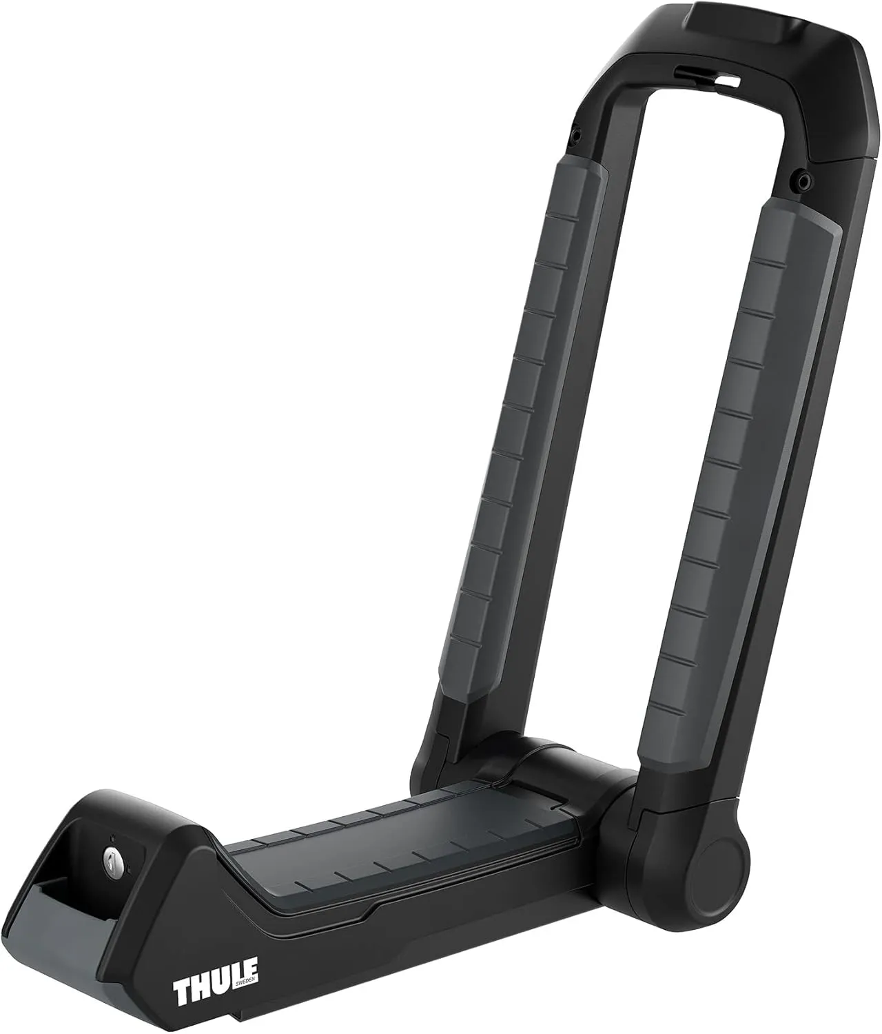 Thule Hull-a-Port Aero Rooftop Kayak Rack - Carries 1 kayak - Anti-theft design - Foldable design - Rubber padding mounting surface - Easy strap management - 75lb weight capacity