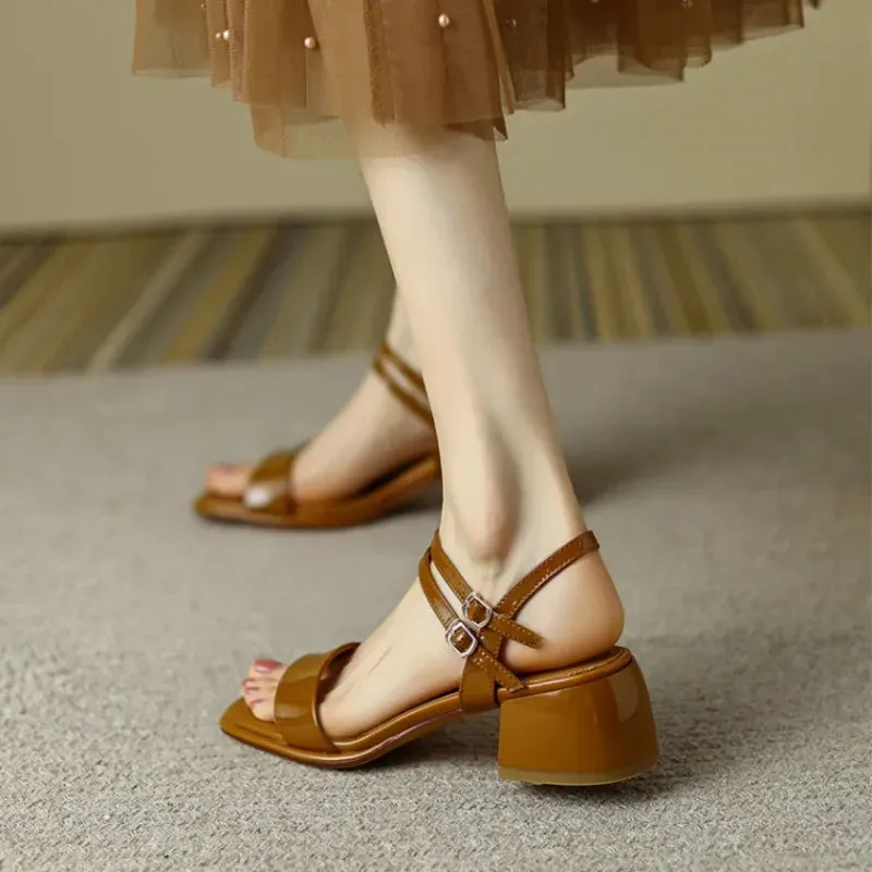 Tina - Orthopedic Square Heel Sandals