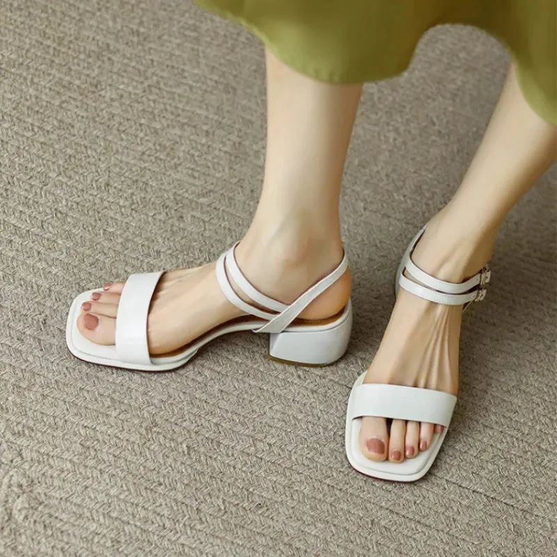 Tina - Orthopedic Square Heel Sandals