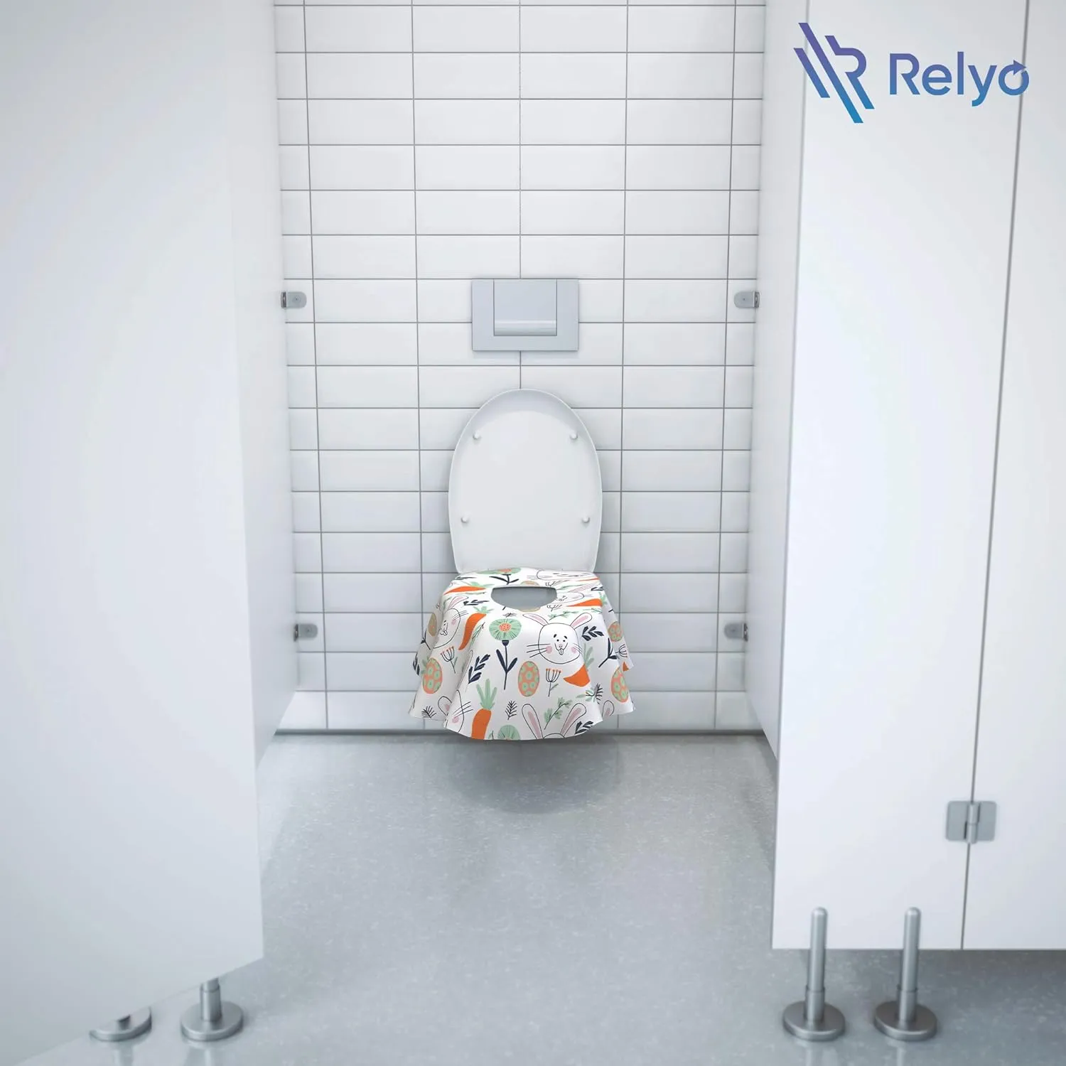Toilet Seat Covers Disposable - 20 Pack - Waterproof, Ideal for Kids and Adults – Extra Large, Individually Wrapped for Travel, Toddlers Potty Training in Public Restrooms (Easter Bunny, 20)