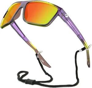 TOREGE Mens Women Sunglasses Polarized Sports UV Protection Wraparound Lightweight Sunglasses for Fishing Golfing NAUTILUS