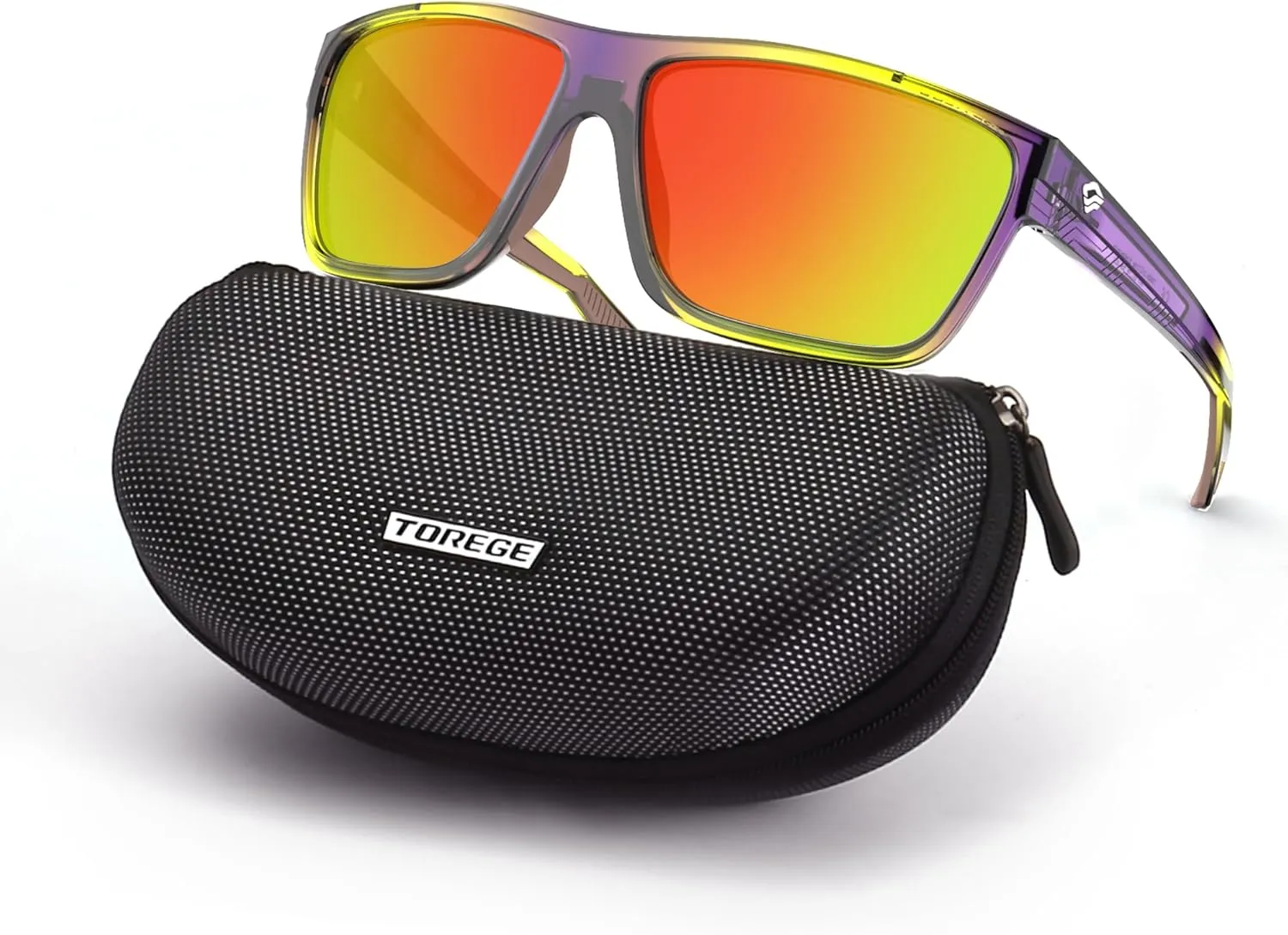 TOREGE Mens Women Sunglasses Polarized Sports UV Protection Wraparound Lightweight Sunglasses for Fishing Golfing NAUTILUS