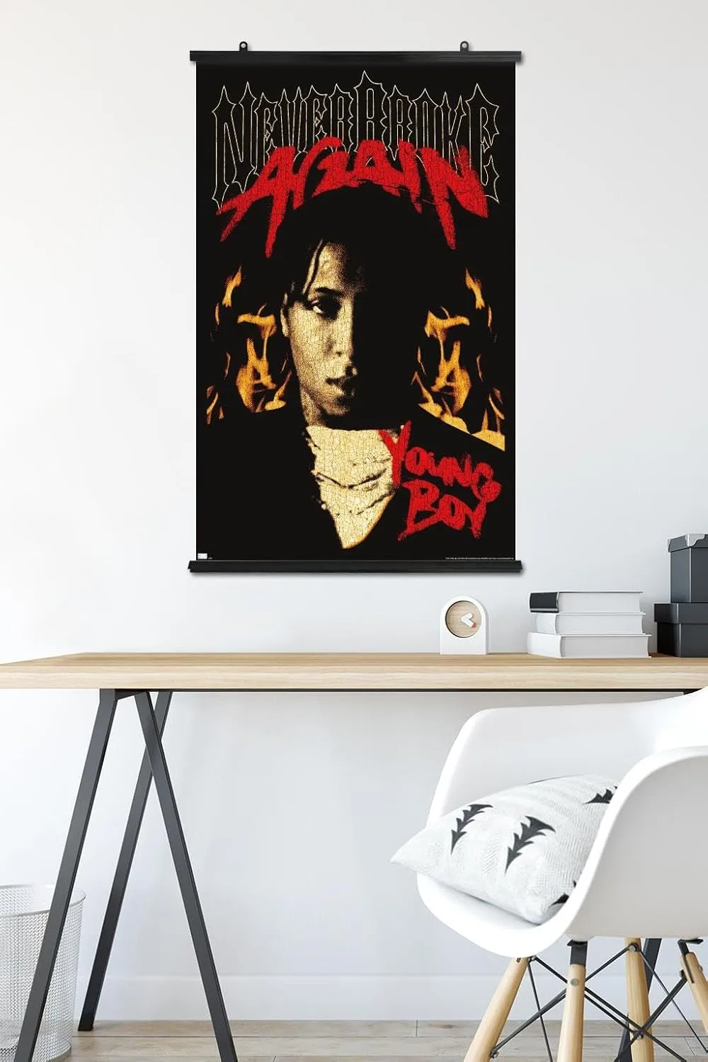 Trends International NBA Youngboy - Firestarter Wall Poster, 34L x 22.4W, Premium Poster & Clip Bundle