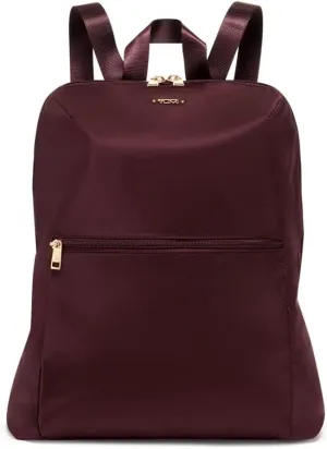 TUMI - Just In Case Foldable Backpack - Lightweight, Compact Travel Backpack - For One Bag Travel - 15.5" X 12.3" X 4.5" - Beetroot with Gold Hardware