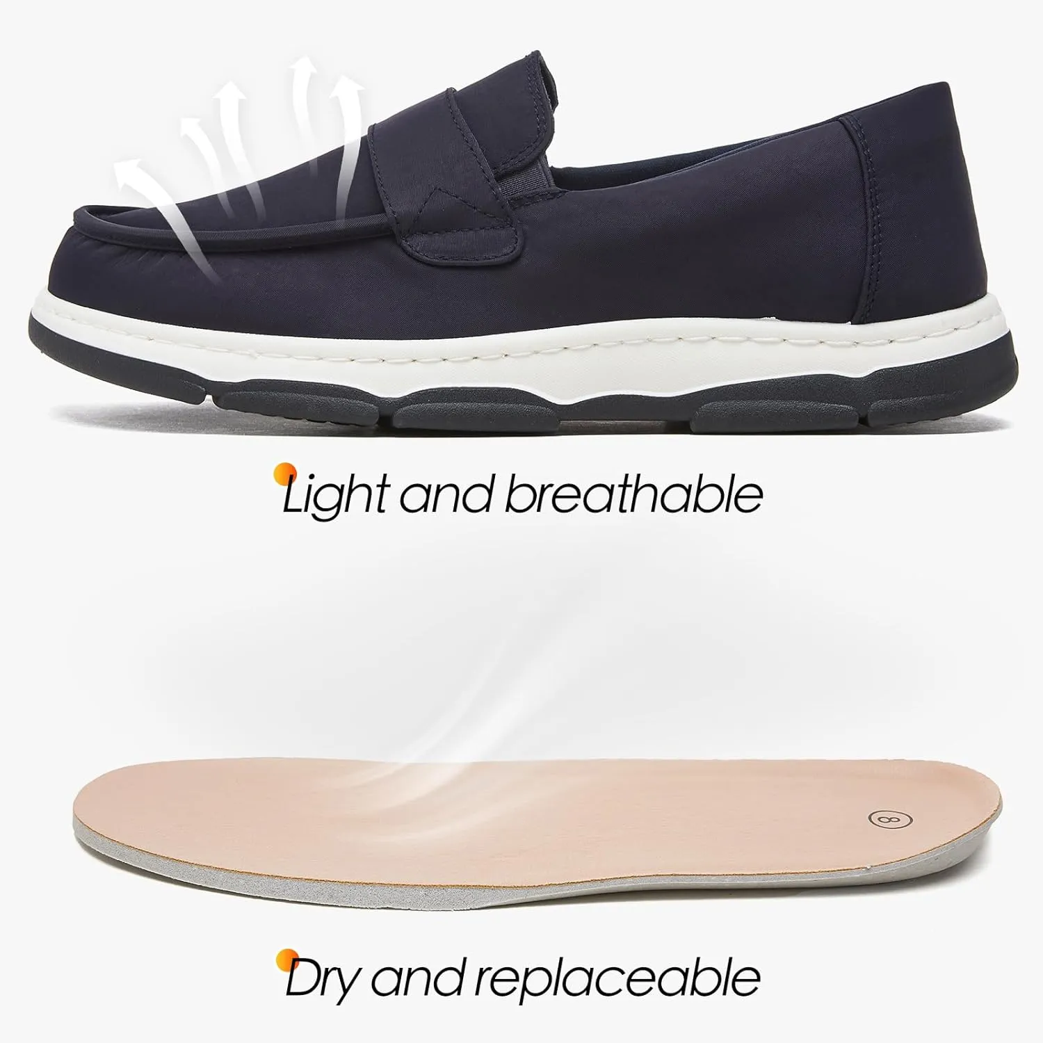 TUOPIN Mens Slip On Shoes,Black Loafers for Men,Canvas Slip On for Men,Casual Comfortable Shoes Fashion Light Weight