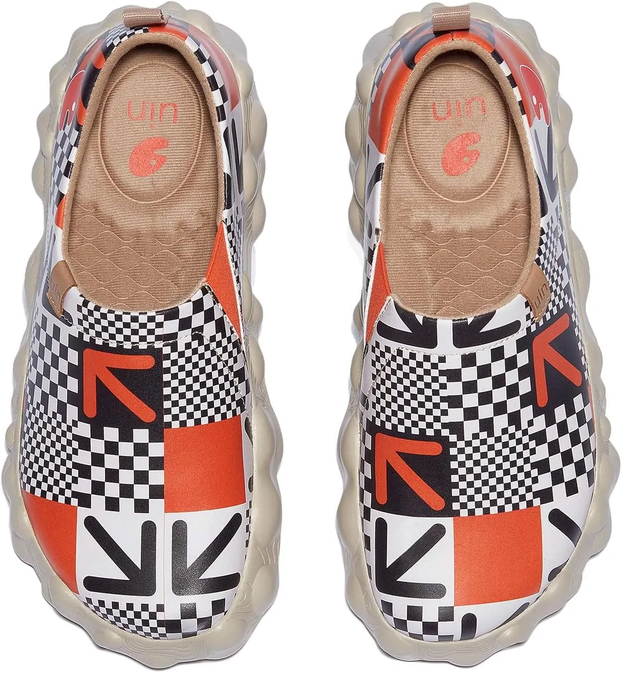 UIN Women's Fashion Sneakers Slip On Walking Art Travel Shoes Toledo Ⅵ Rainbow Crush 2