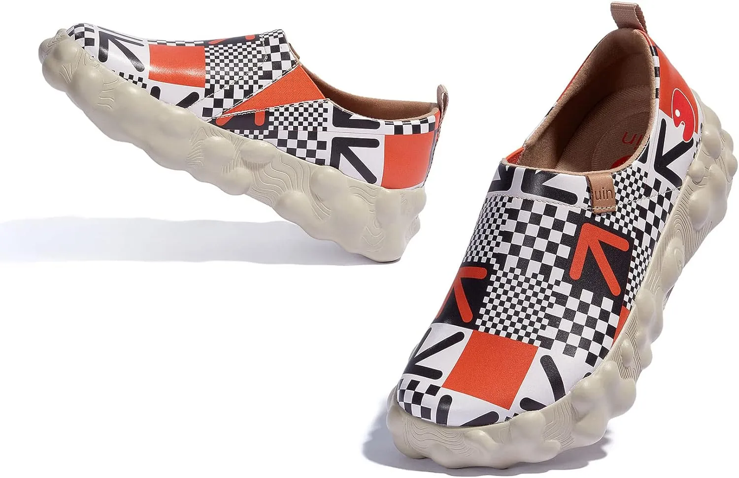 UIN Women's Fashion Sneakers Slip On Walking Art Travel Shoes Toledo Ⅵ Rainbow Crush 2