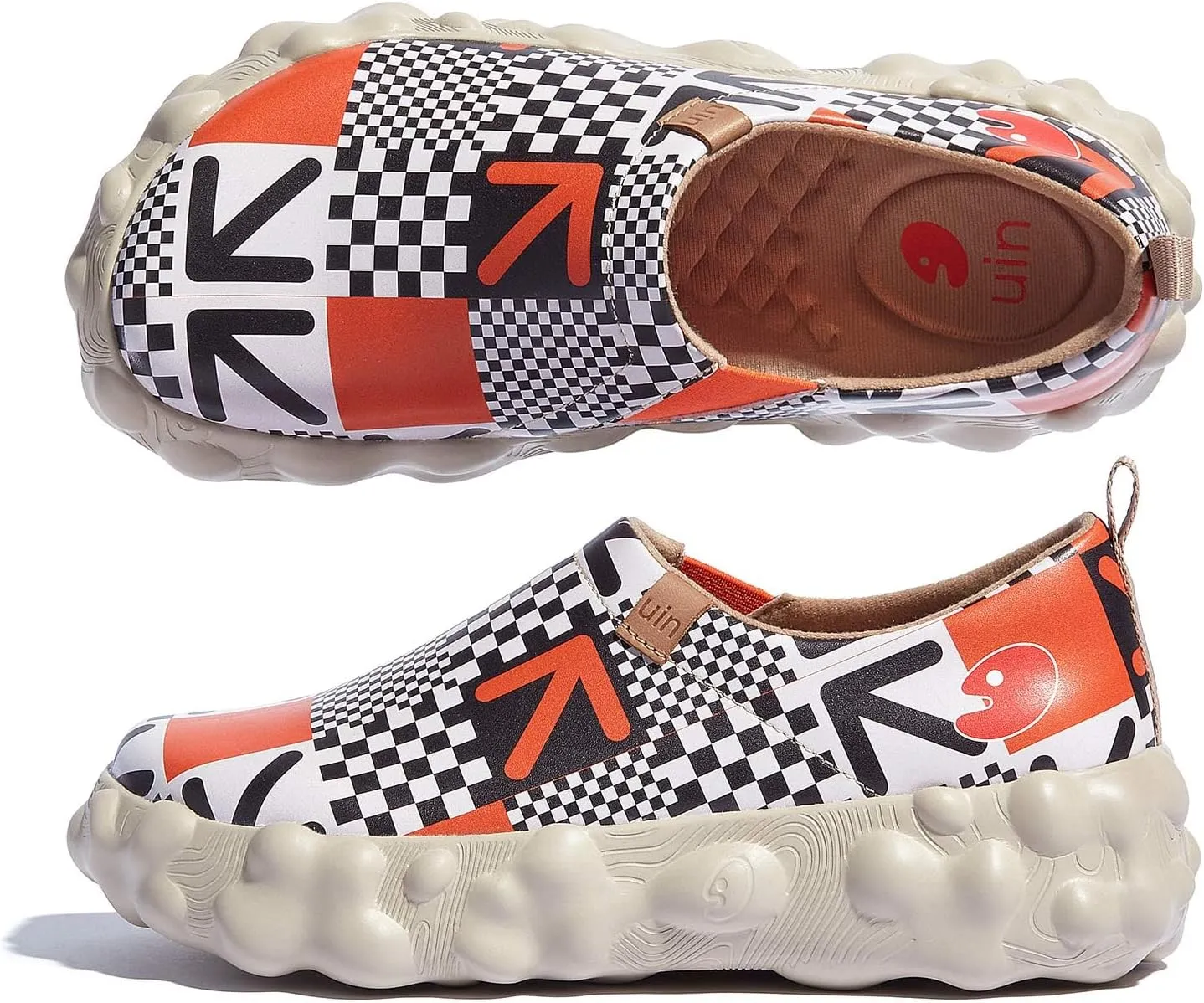 UIN Women's Fashion Sneakers Slip On Walking Art Travel Shoes Toledo Ⅵ Rainbow Crush 2