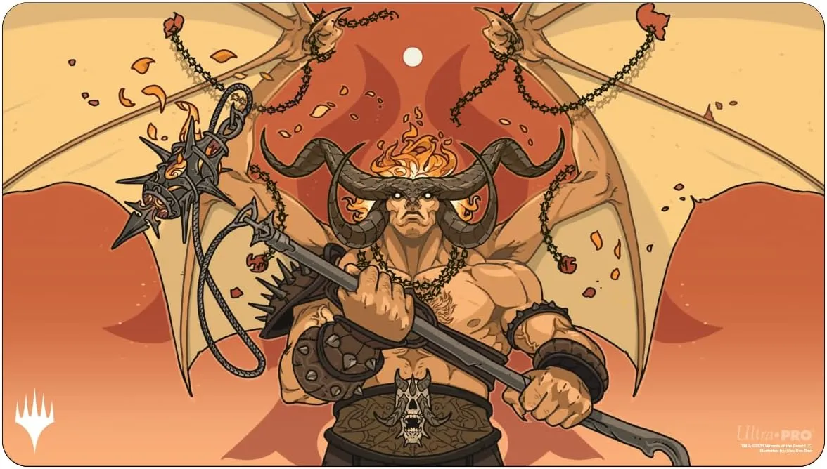 Ultra PRO - MTG Murders at Karlov Manor Playmat Rakdos, Patron of Chaos, Durable Tabletop Professional Card Game Desk Mat Accessories MTG Collector's Item